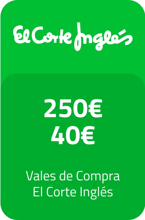 Voucher El Corte Inglés. Vales de compra 250€ / 40€. 