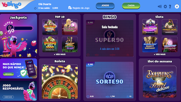 Lobby YoBingo Portugal