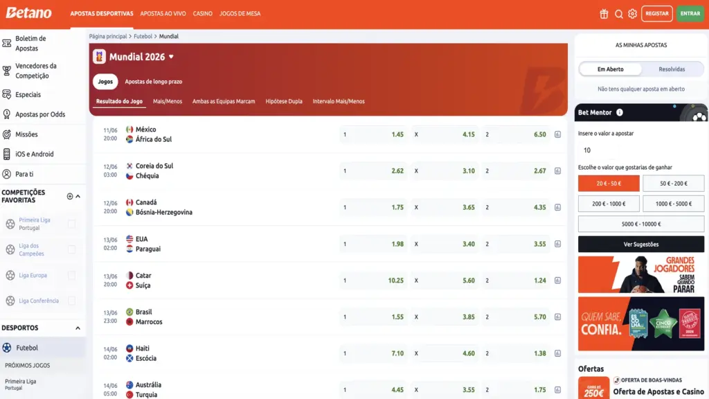 Betano no Mundial