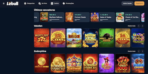 Destaques homepage casino Lebull